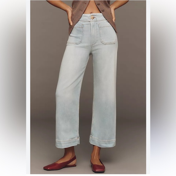Anthropologie Pants - The Colette Crop High-Rise Wide-Leg Jeans by Maeve